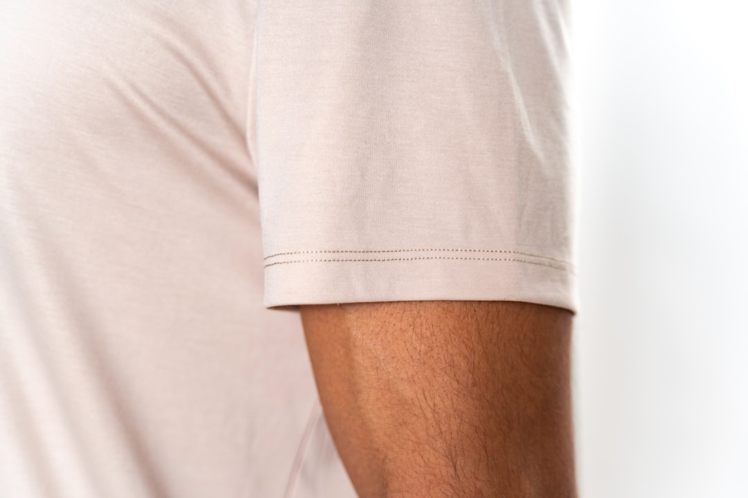 Photo rolling up sleeves shirt